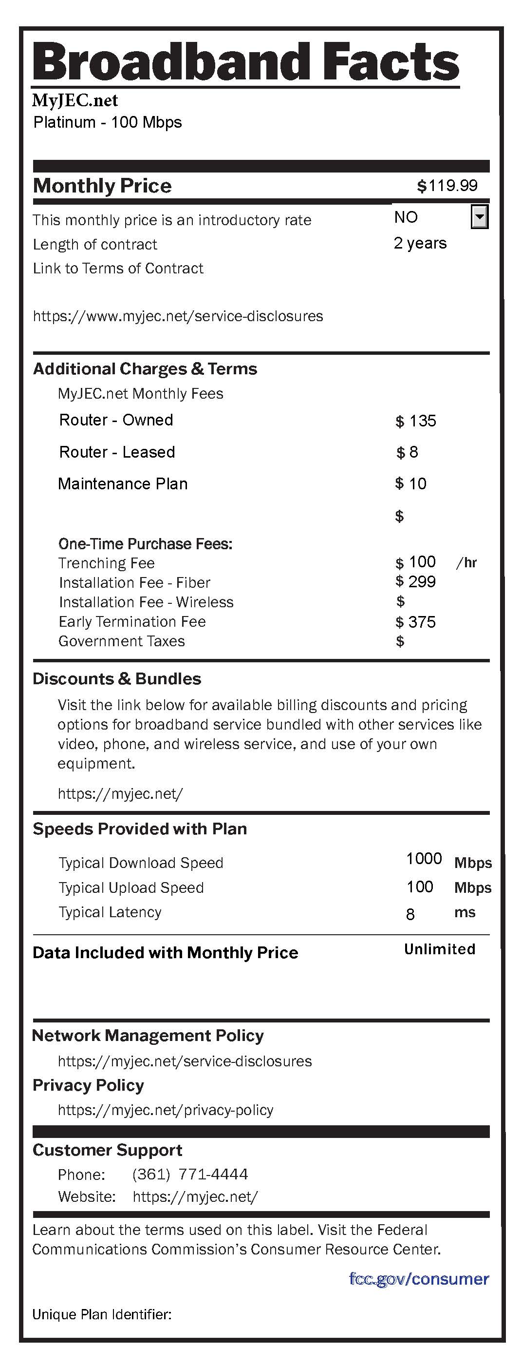 Fiber Platinum Plan